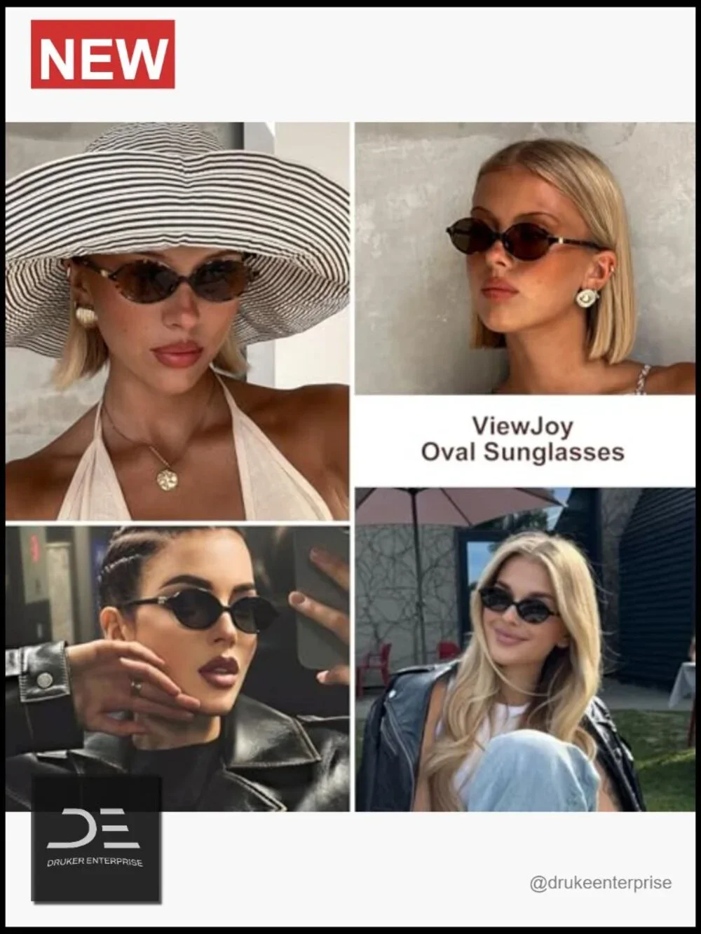 Retro Oval Sunglasses for Women 90s Y2K Trendy Designer